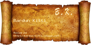 Bardun Kitti névjegykártya